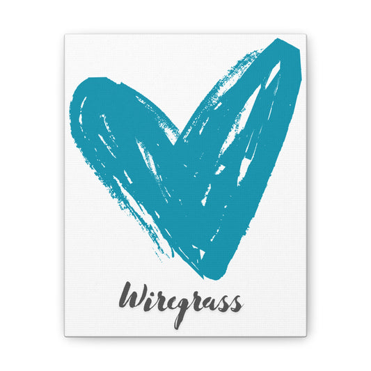 Wiregrass Love Canvas Stretched (Teal), 0.75"