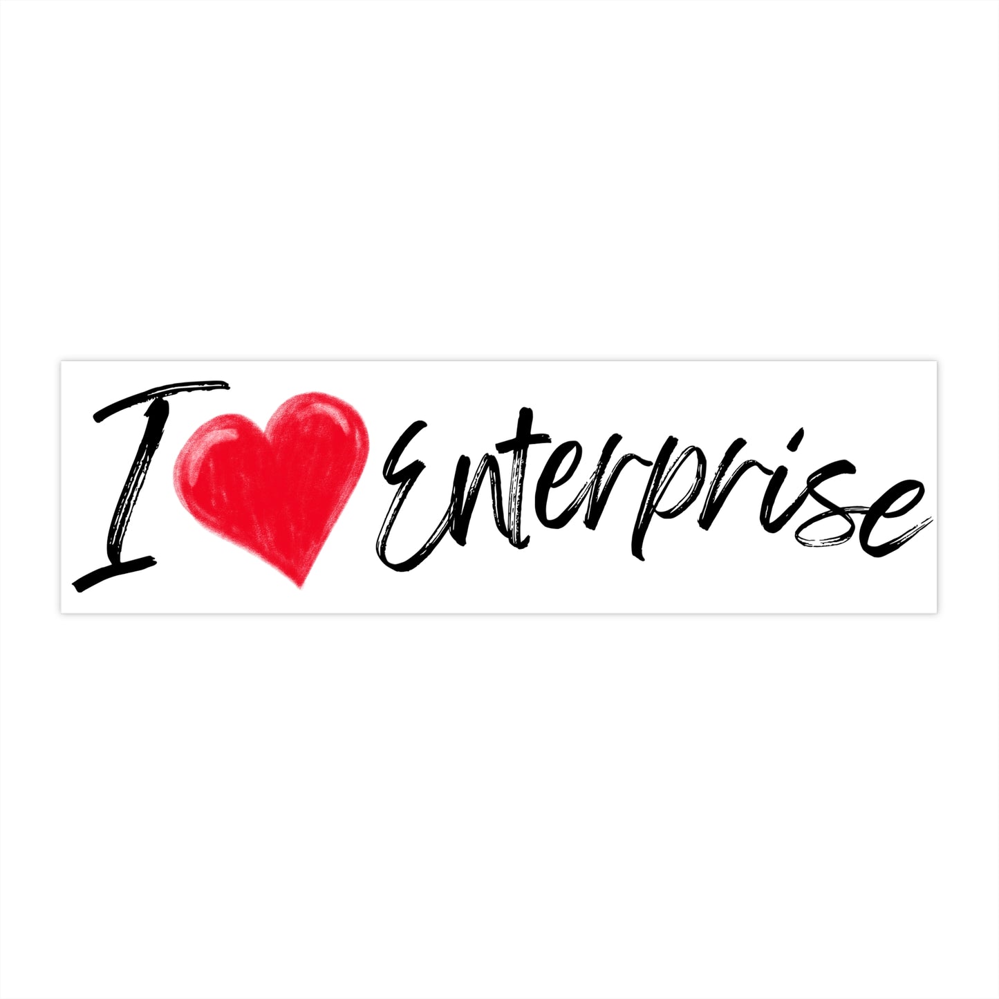 I Love Enterprise Bumper Sticker