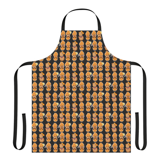 Peanut Apron (AOP) Black